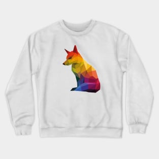 Rainbow Geometric Fox Crewneck Sweatshirt